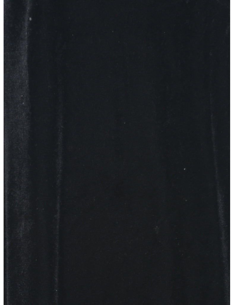 Black Classic Velvet Evening Dress - M