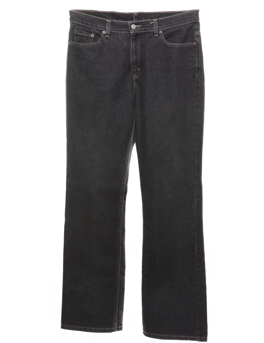 Women's Black Contrast Stitch Levi's Jeans Black, L | Beyond Retro