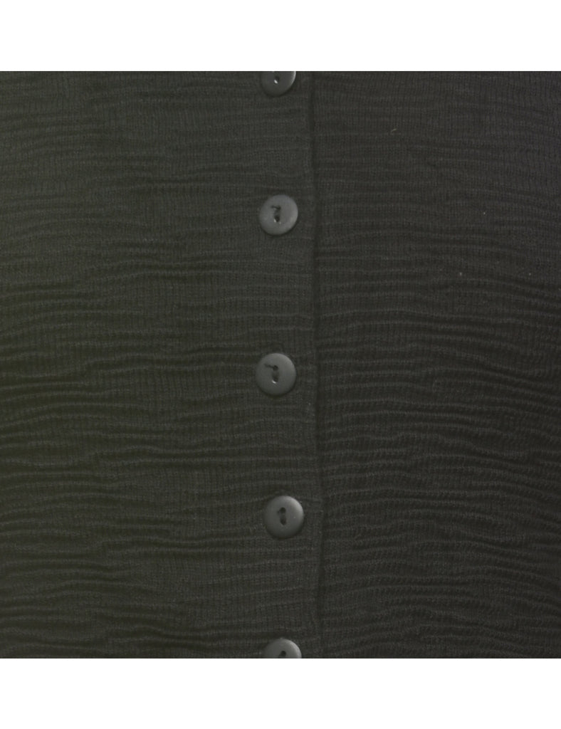 Black Cropped Cardigan - XS