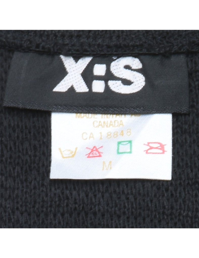 Black Cropped Cardigan - XS