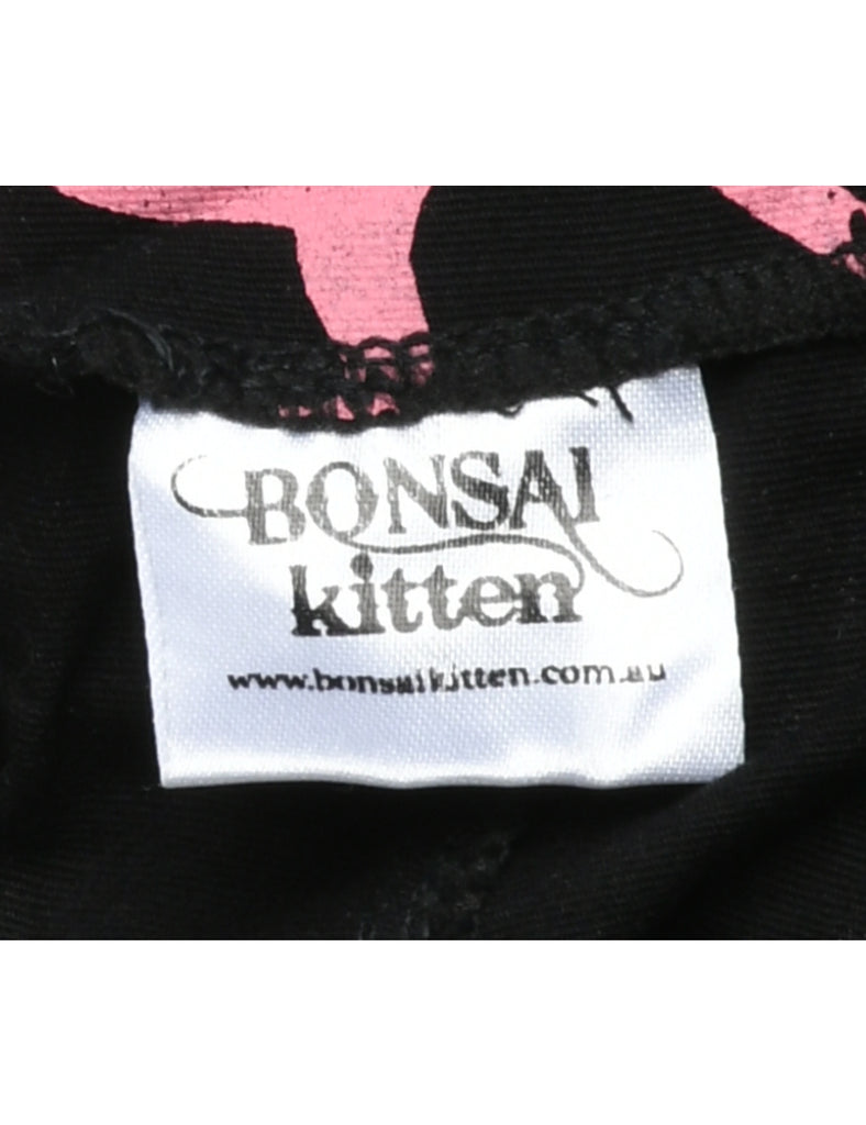 Black Cropped Dungarees - W32 L33