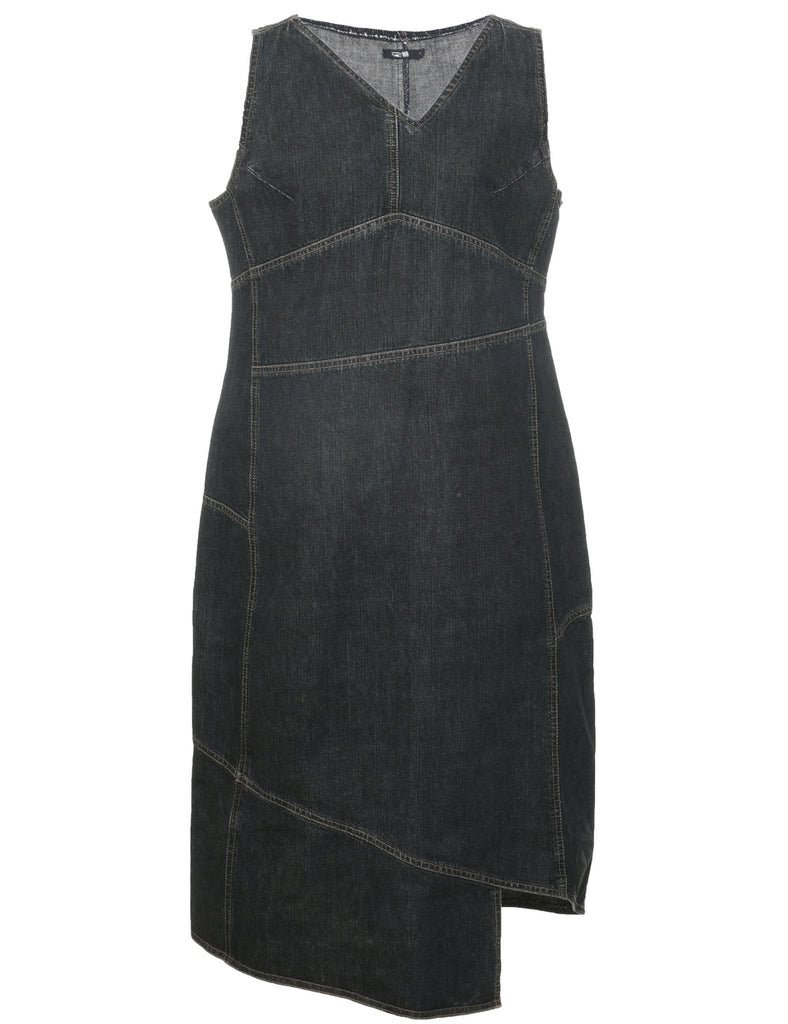 Black Denim Dress - M