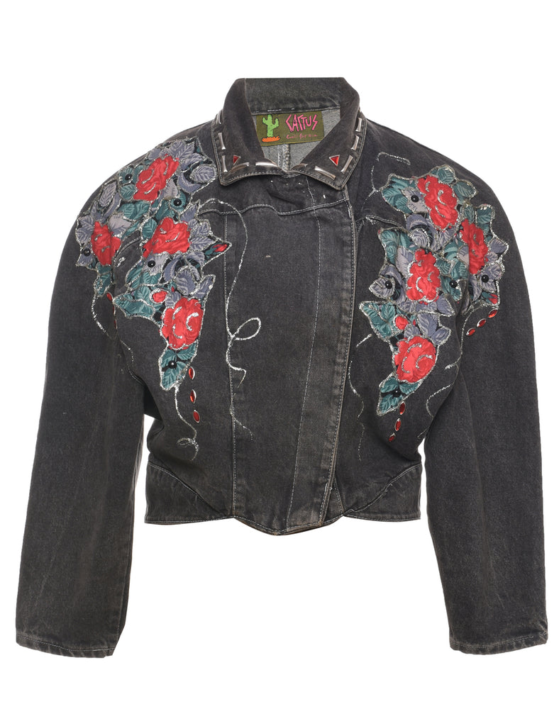 Black Denim Jacket - M