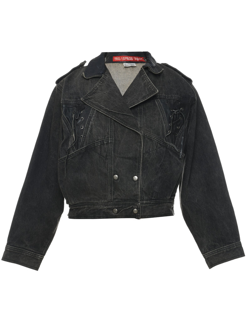Black Denim Jacket - M