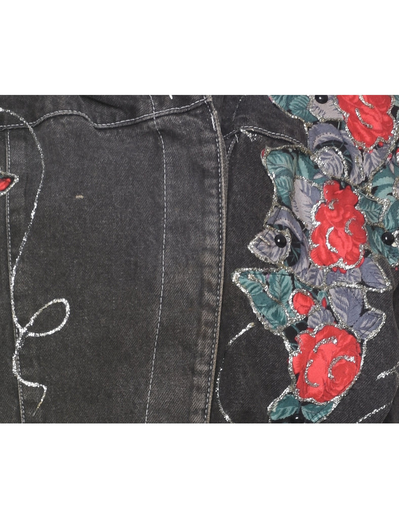 Black Denim Jacket - M
