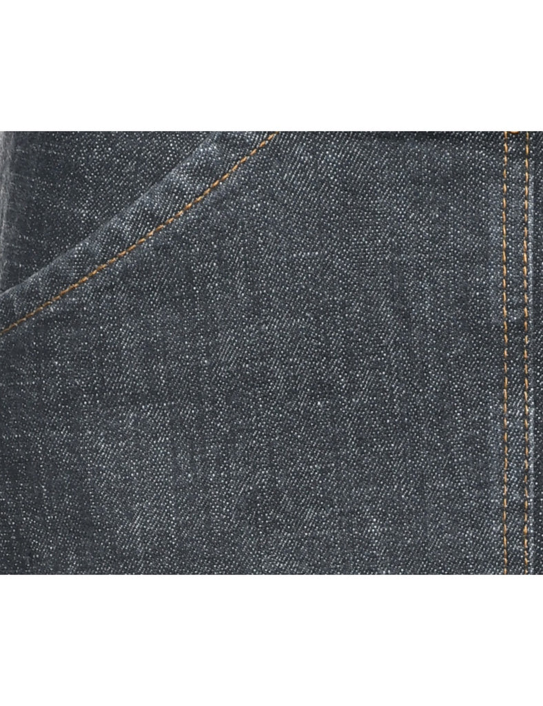 Black Denim Skirt - M