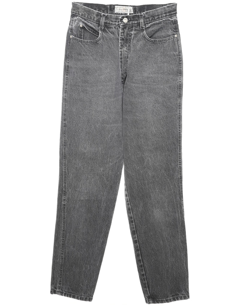 Black Distressed Tapered Jeans - W28 L29