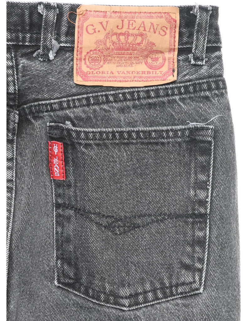 Black Distressed Tapered Jeans - W28 L29
