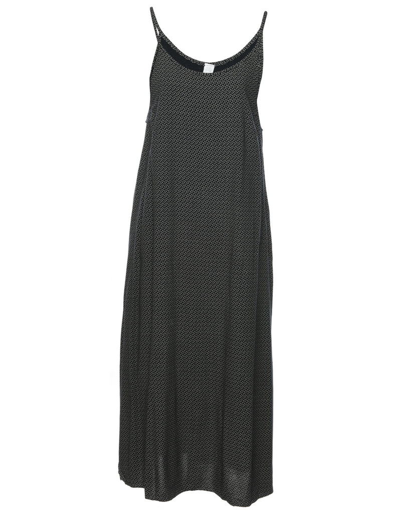 Black Ditzy Floral Print Strappy Dress - S