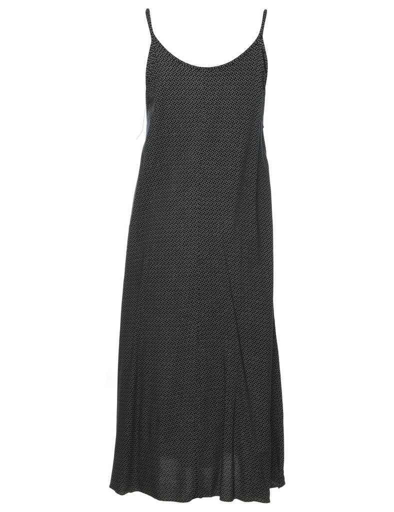 Black Ditzy Floral Print Strappy Dress - S