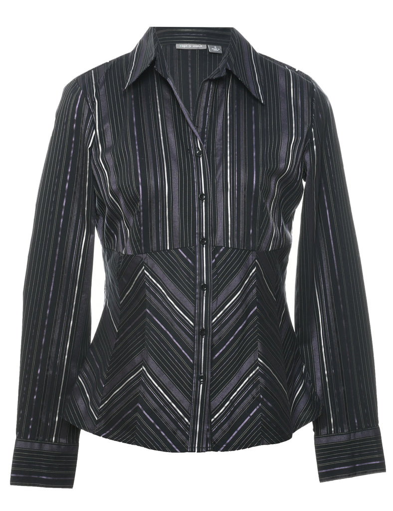 Black Evening Blouse - M