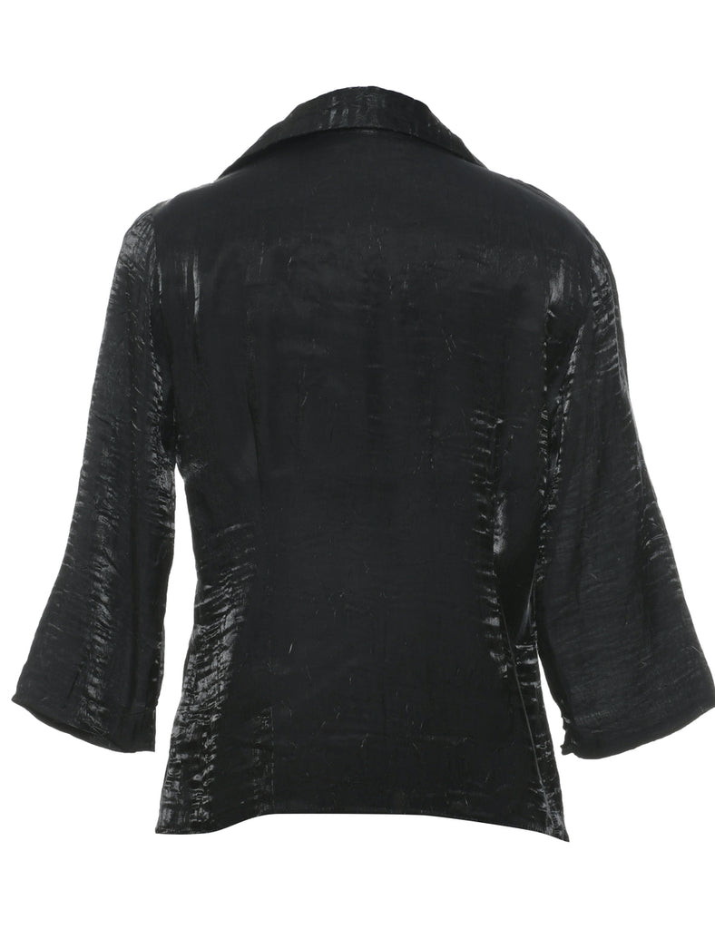 Black Evening Blouse - M
