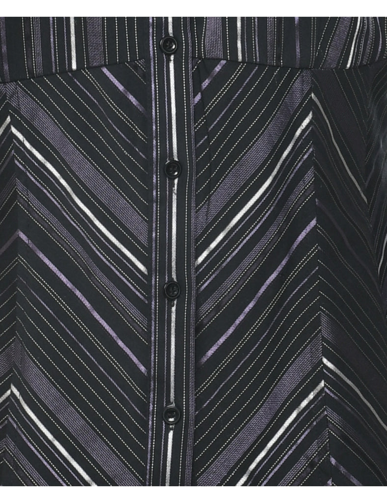 Black Evening Blouse - M