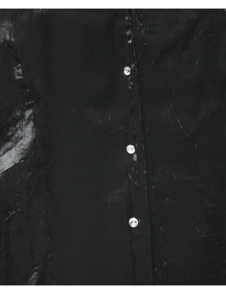 Black Evening Blouse - M