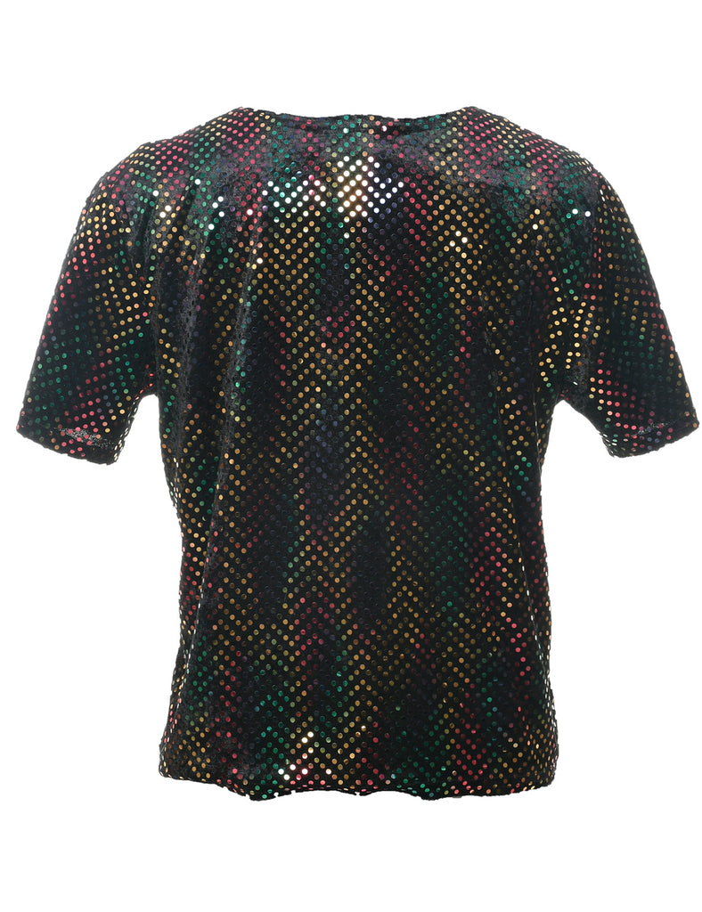 Black Evening Top - M
