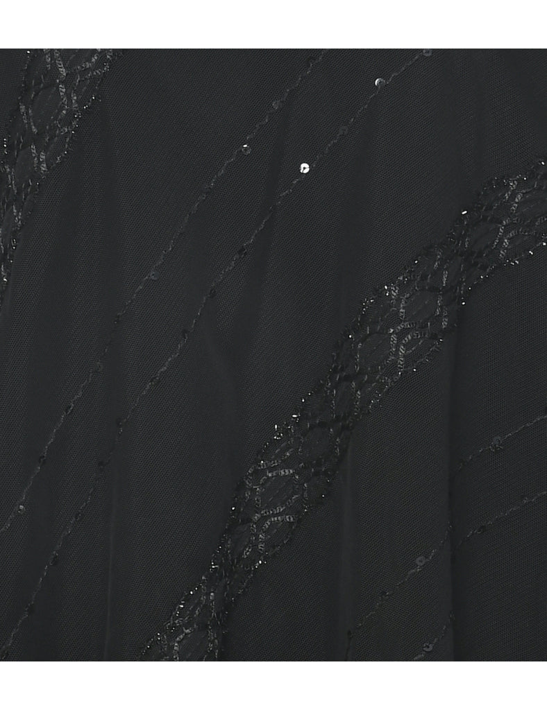 Black Evening Top - L