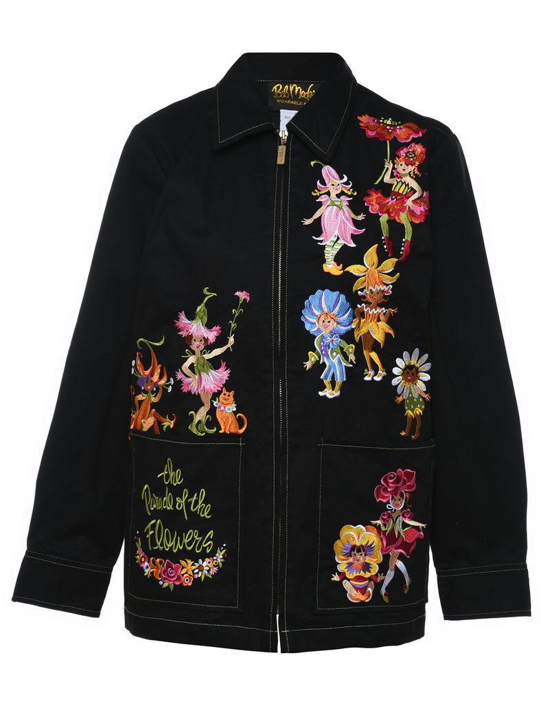 Black Fairy Design Bob Mackie 'Wearable Art' Jacket - S