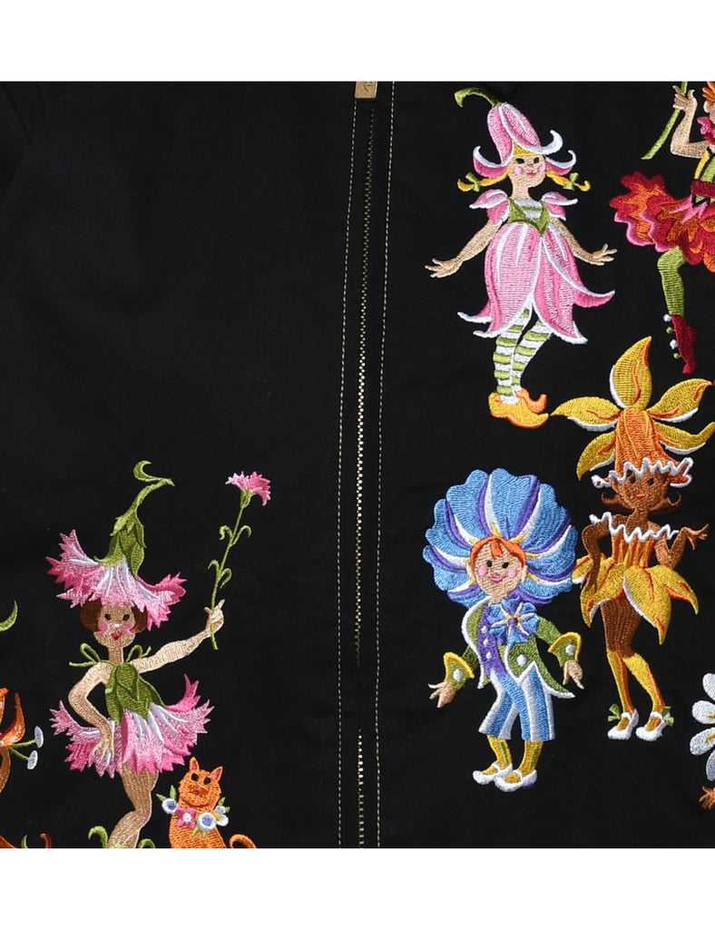 Black Fairy Design Bob Mackie 'Wearable Art' Jacket - S