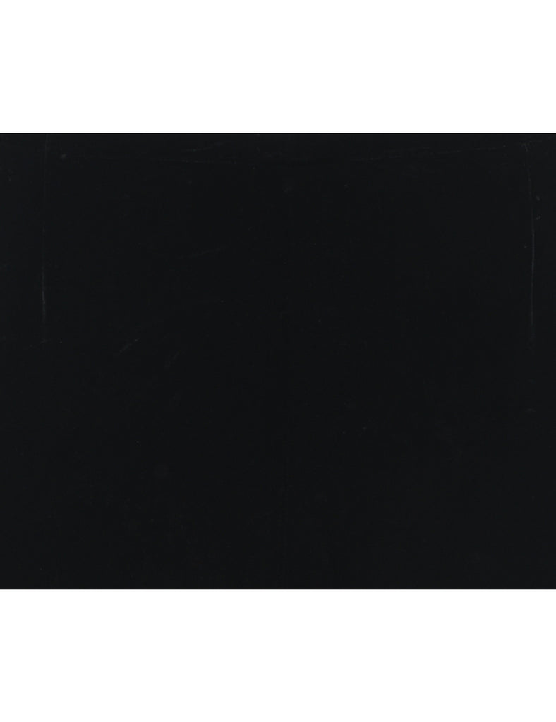 Black Flared Leg Sequins Velvet Trousers - W32 L32