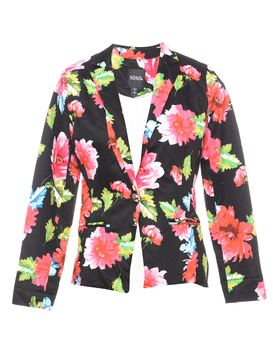 vintage floral blazer