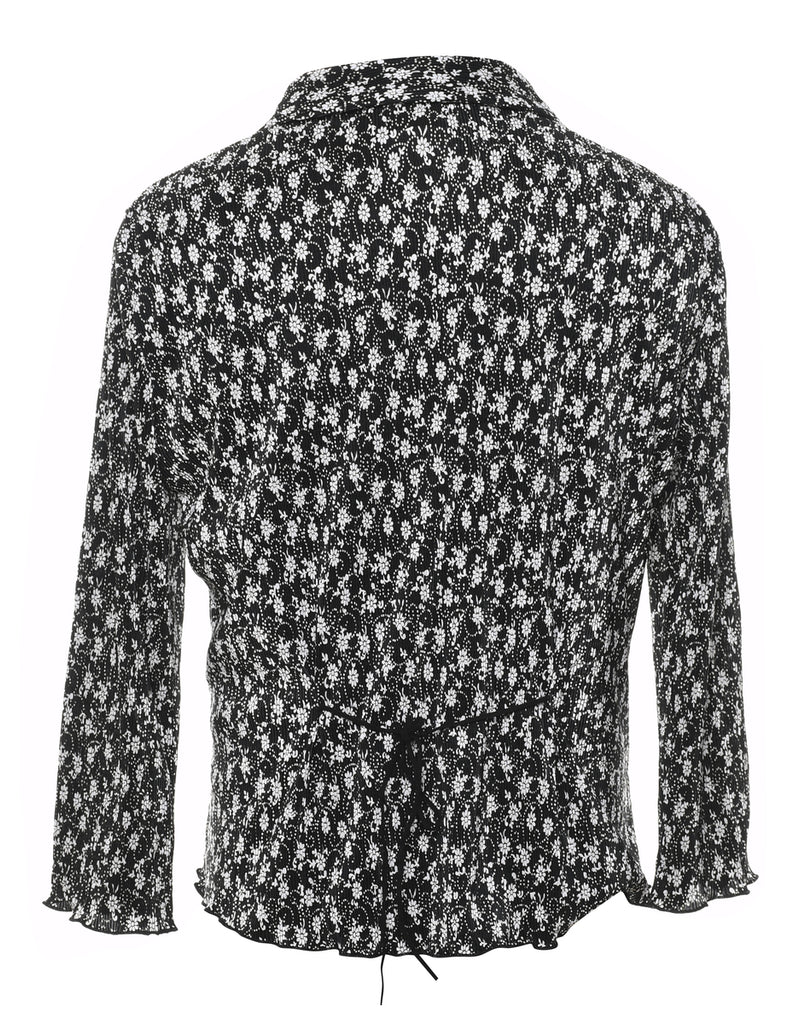 Black Floral Shirt - M