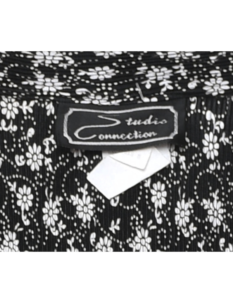 Black Floral Shirt - M