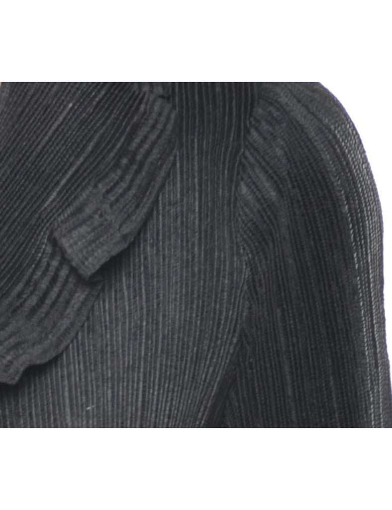Black Frilled Blouse - M