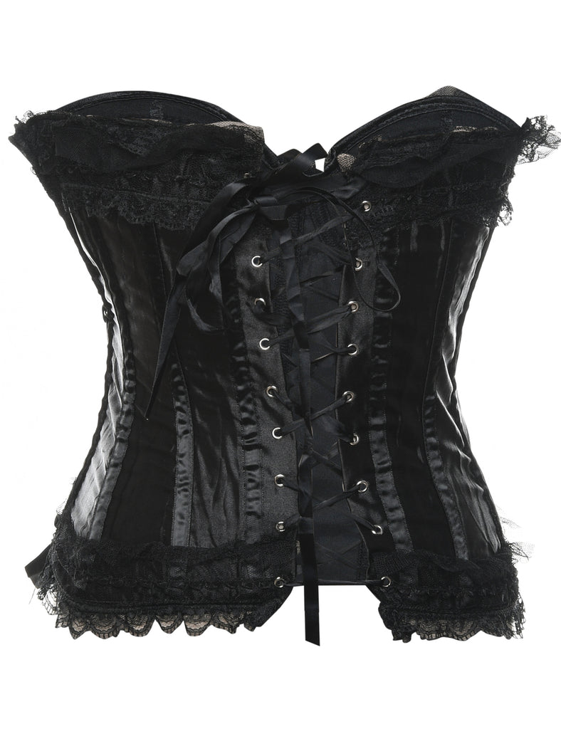 Black Frilly Corset - S