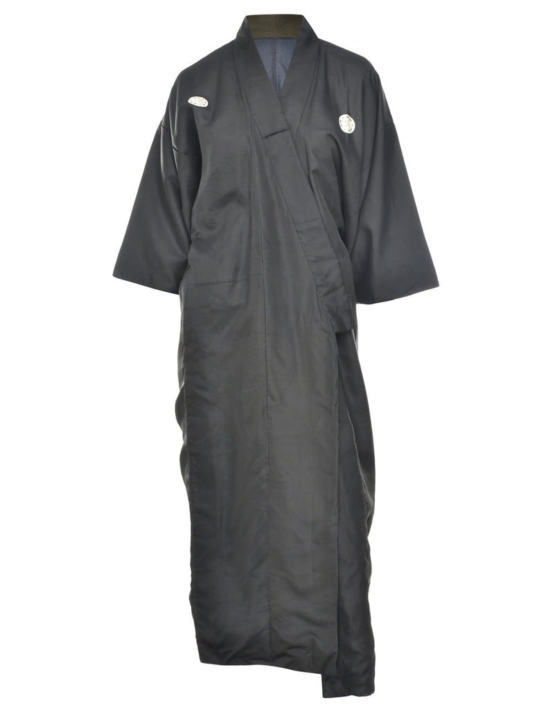 Black Full Length Kimono - L
