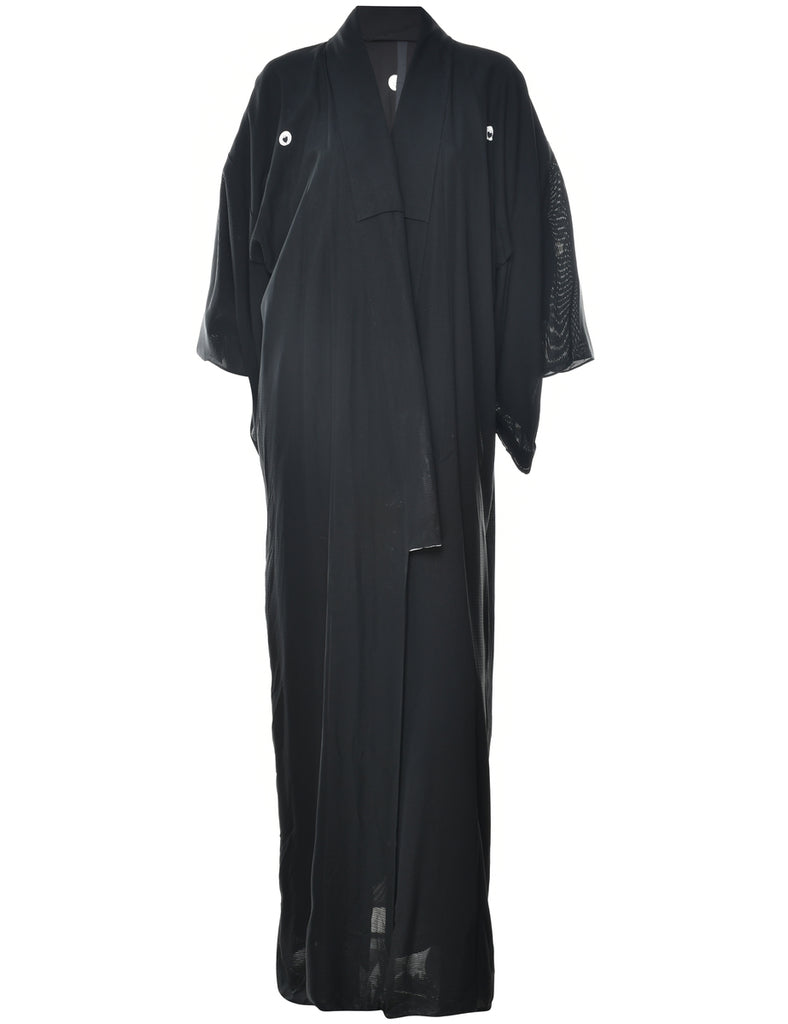 Black Full Length Kimono - XL
