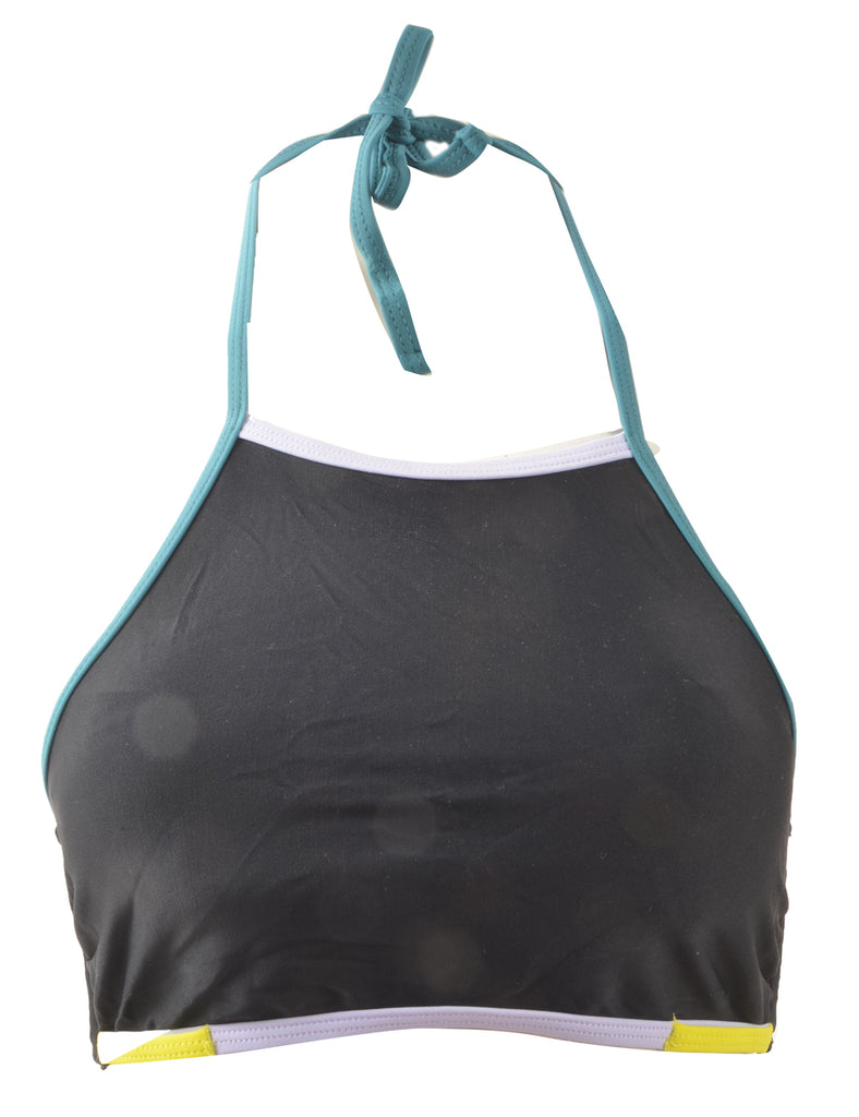 Black Halterneck Bikini Top - S