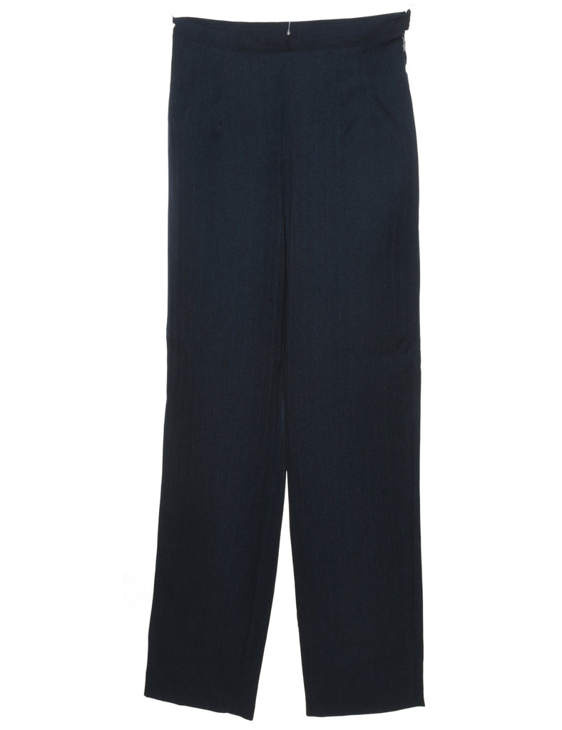 Black High Waist Trousers - W26 L30