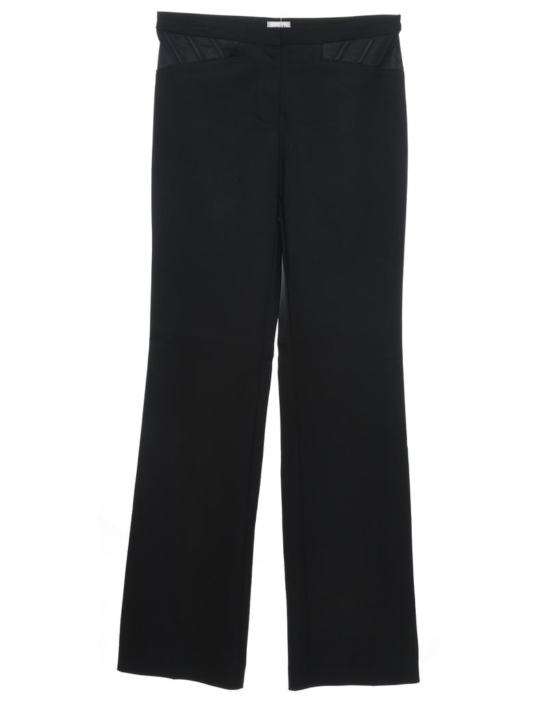 Black High Waist Trousers - W28 L32