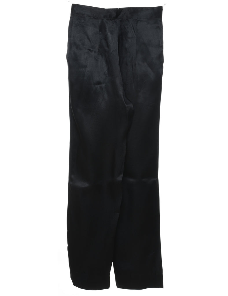 Black High Waist Trousers - W24 L28