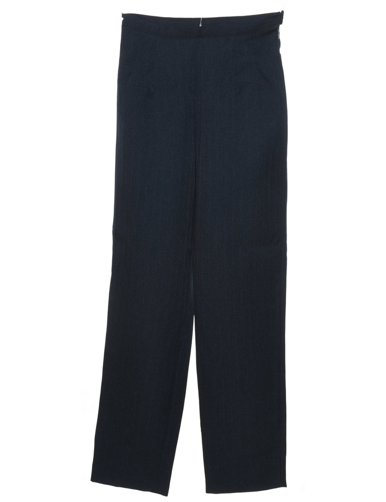 Black High Waist Trousers - W26 L30