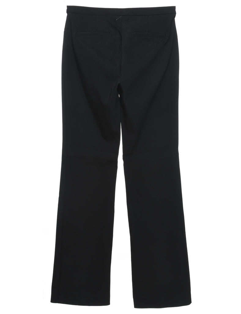 Black High Waist Trousers - W28 L32