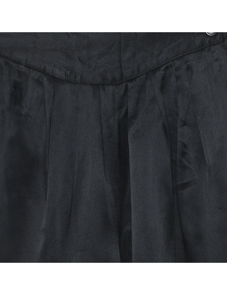 Black High Waist Trousers - W24 L28