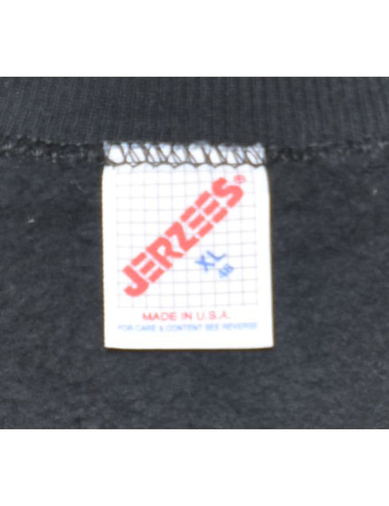 Black Jerzees Printed Sweatshirt - XL