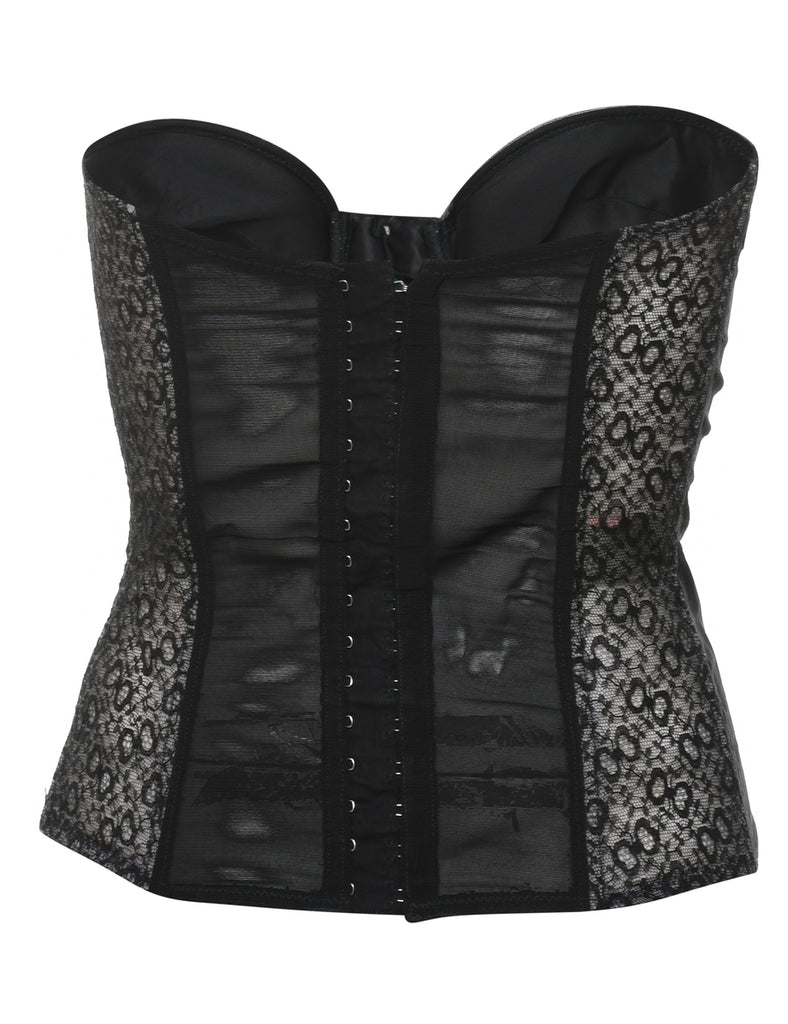 Black Lace Bustier - M