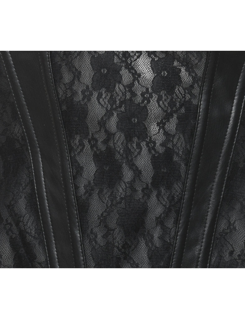 Black Lace Corset - S