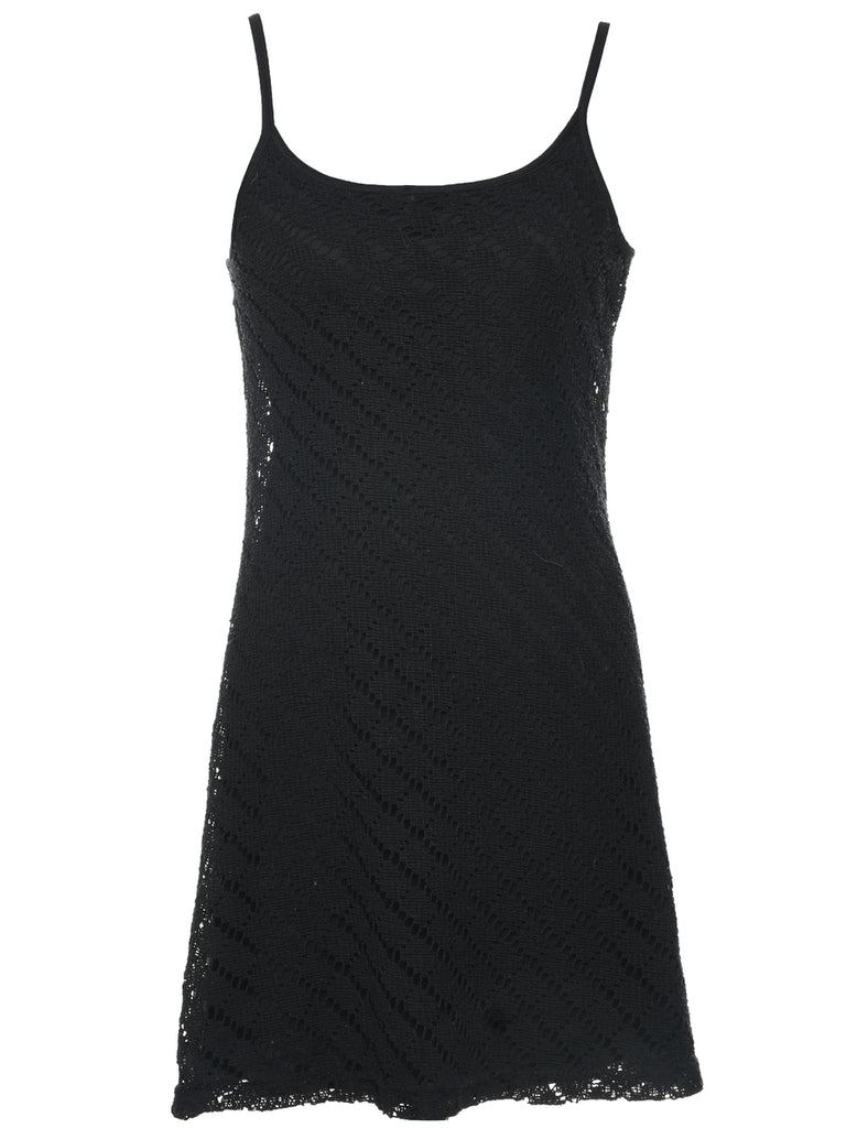Black Lace Evening Dress - S