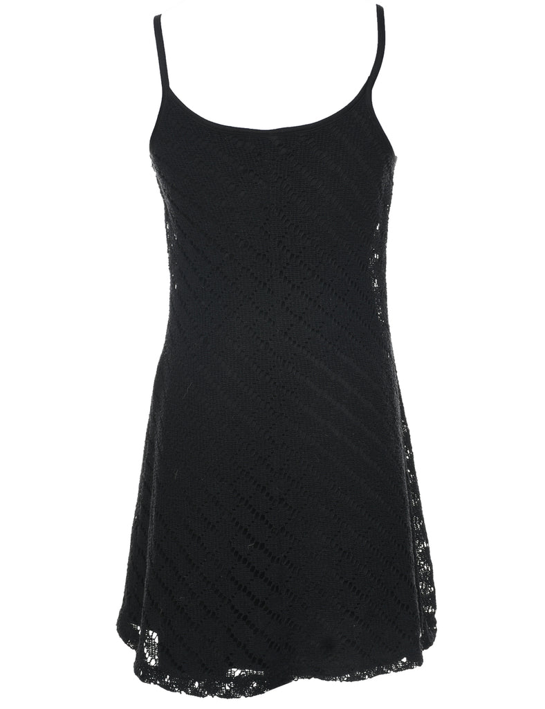 Black Lace Evening Dress - S