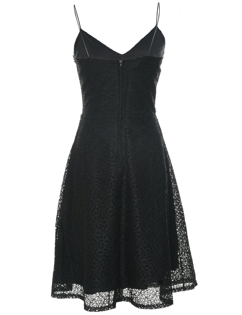 Black Lace Evening Dress - M