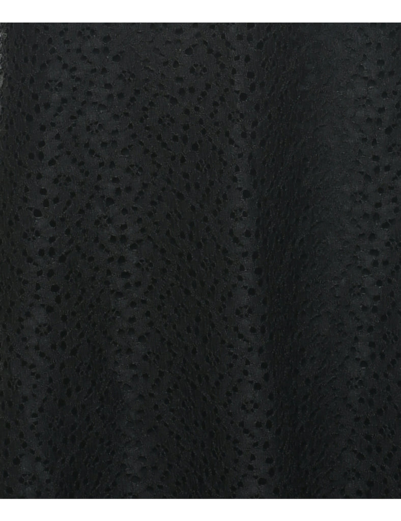 Black Lace Evening Dress - M