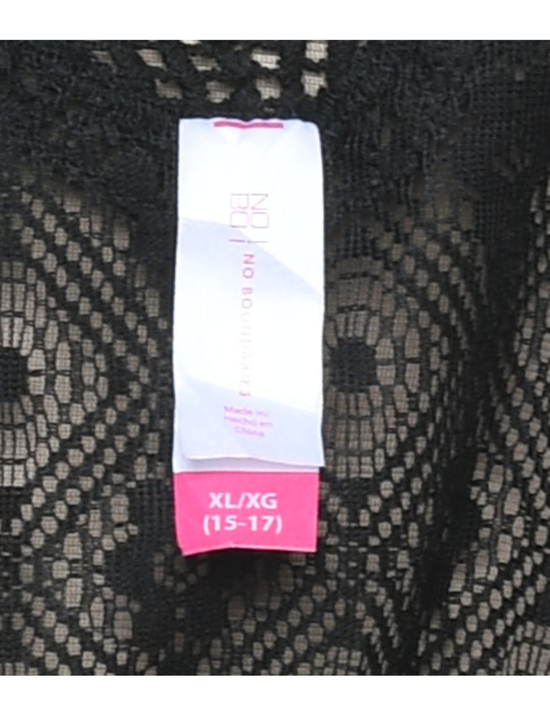 Black Lace Evening Shirt - M