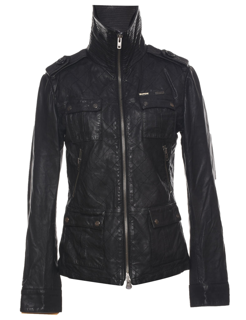 Black Leather Jacket - M
