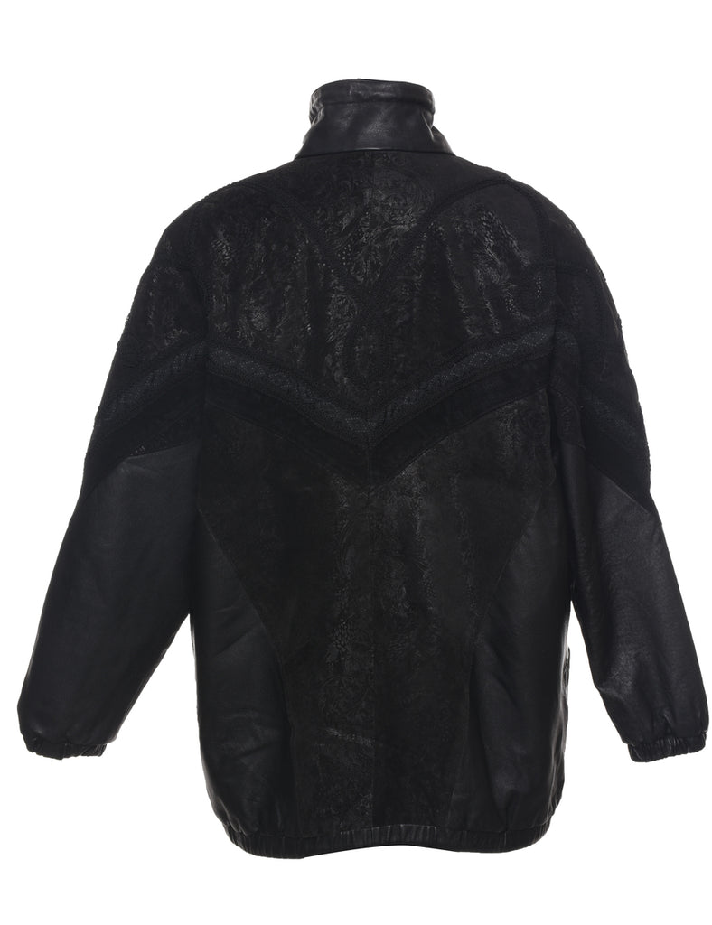 Black Leather Jacket - L