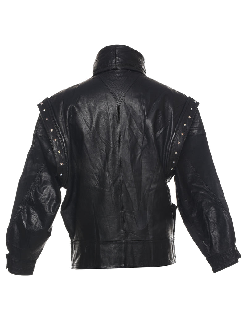 Black Leather Jacket - L