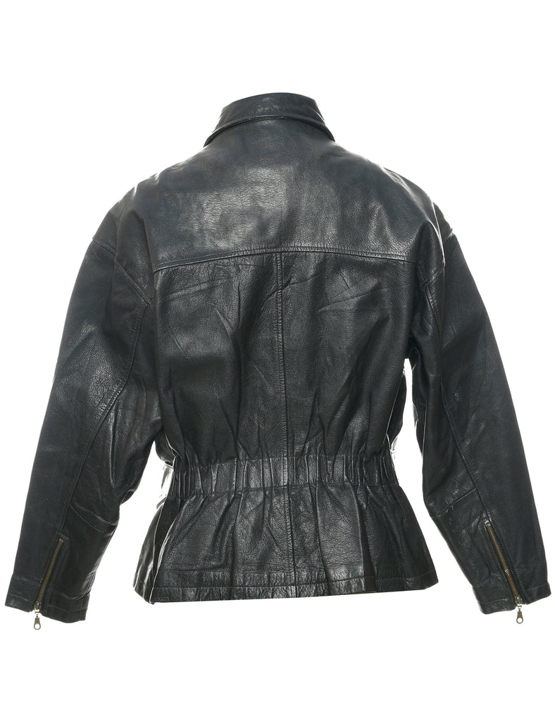 Black Leather Jacket - L