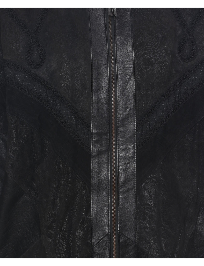 Black Leather Jacket - L